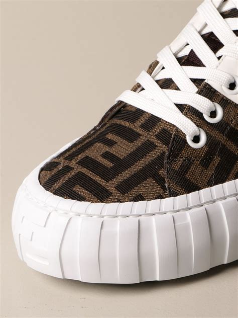 fendi white sneakers men's|Fendi monogram sneakers.